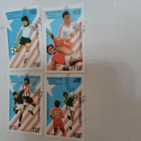 外国邮票   盖销票   足球邮票  （外票满30元包邮）