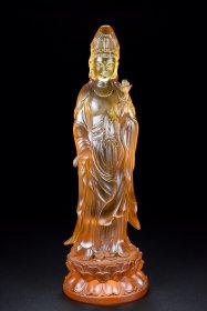 琉璃观音，高30厘米，宽10厘米，重4.2斤