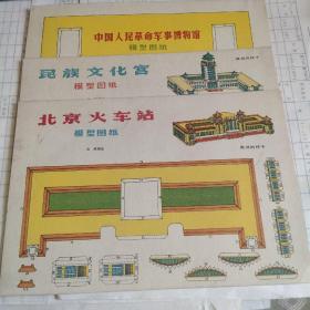 火车站模型图纸，民族文化宫，中国人民革命军事博物馆，，