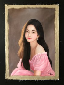 纯手绘油画，尺寸104x72cm