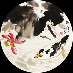 （保真）荆成义，尺寸：48*48 1986年毕业于鲁迅美术学院美术教育系，毕业后留校工作至今。2002年9月入鲁迅美术学院中国画系水墨人物专业研究生班。师从许勇、李连仲、晏阳教授。2007年10月入沈阳师范大学美术与设计学院大型历史题材中国画人物研究班，师从许勇教授。现为鲁迅美术学院图书馆馆员、中国同泽书画研究院副秘书长、辽宁省美术家协会会员。