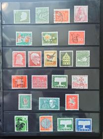 联邦德国进口1959-1969年邮票6页12面，以新票为主，少量销票，品相非常好，涉及人物，童话故事，历史事件等题材广泛。