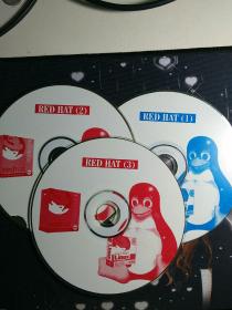 光盘 红帽子 Linux 9 3CD 裸碟