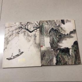 新金陵画派画集两册合售（收录近200件书画作品）傅抱石钱松喦宋文治亚明魏紫熙陈大羽张晋余彤甫画集萧娴高二适费新我武中奇胡小石书法集