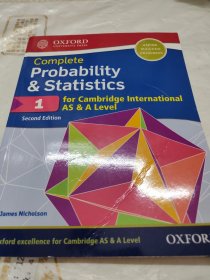 【英文原版】完全概率与统计学1 第二版 剑桥国际AS&A水平（Complete Probability & Statistics 1 for Cambridge International AS & A Level Second Edition）