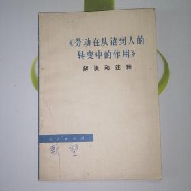 劳动在从猿到人转变过程中的作用 解说和注释