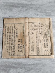 清刻《图注脉诀辨真》大开本两册，卷三四，品如图！