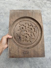 大号木雕老月饼模子