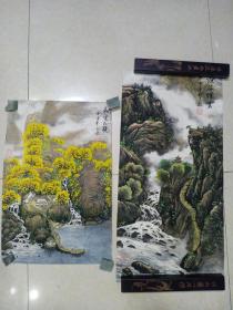 手绘     2张合售 ， 66 x 33 和 50 x 34