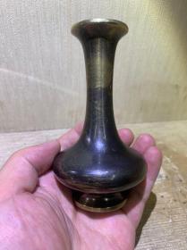 晚清民国时期铜荸荠扁瓶