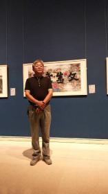 书画名家笔墨手绘  著名禅意书画家贾双林扇面书法:清居之美