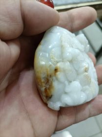 和田玉籽料把件呱呱来财
