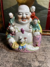 70年代左右，景德镇粉彩厂货，五子登科