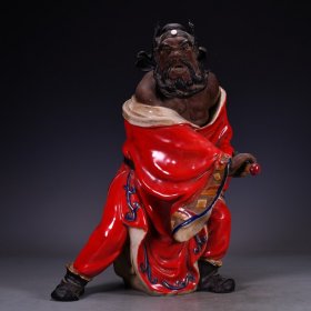 石湾窑，瓷雕，钟馗伏魔
