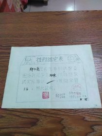 1958年（山西忻县）省地委钢铁检查团冶炼技术鉴定表