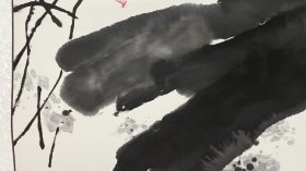 20250108 水墨荷花 尺寸：79*176 厘米 画芯尺寸：66*66 厘米