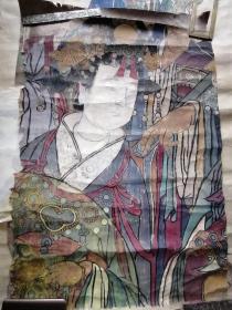 七十年代，敦煌壁画纯手工绘画，