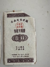 安徽省布鞋专用票六枚