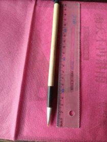 60年代库存上下牛角镶竹杆，狼毫书画毛笔。