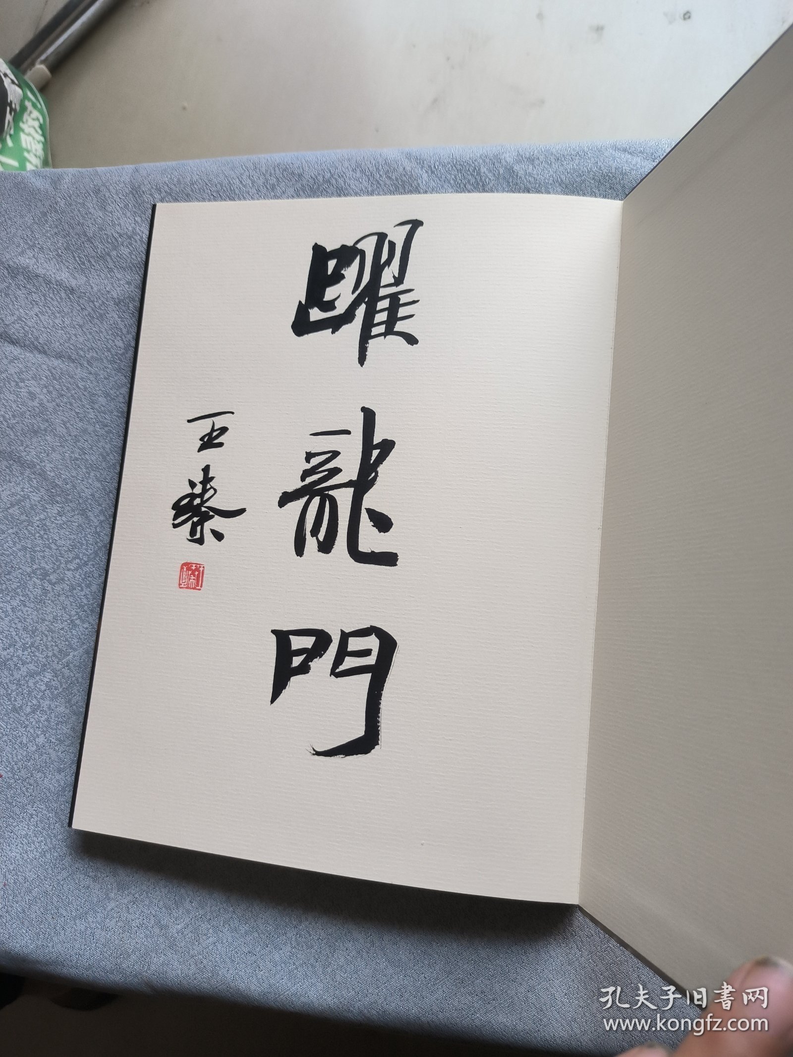 点击查看原图 铭心绝品:王臻 江强 篆刻 雕钮精品集。扉页王臻手书“跃龙门”,并用印。