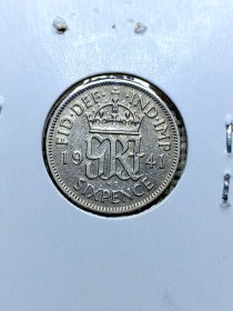 英国6便士银币 1941年2.83克好品 oz0413