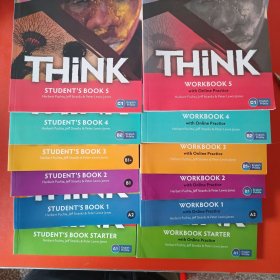 CAMBRIDGE THINK英文原版 剑桥英语中学教材+练习本 共12册合售（未使用 无笔记 字迹等问题）