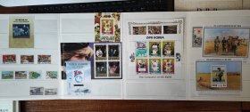 【朝鲜邮票册】每册30元(4个折页)，包邮。邮票数和年代不一，出品有1970年代和其它年代，请选择购买。