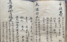 万病回春药方部 药酒方民国手抄本手写本 自制经折装有补图27*12.5厘米
