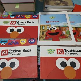 芝麻街英语 K1 Student book （1,2nd Semester ）+Workbook 2nd Semester+Part K1 HOMEWORK Part（1 2）5本合售