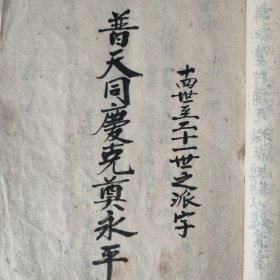 王氏宗谱 （1949年12月长门明德堂修，手写本，参考为商县金陵寺镇芋园洼王氏）