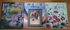 绝版押花书籍：筒井雅代作品集三册一起，作品唯美，制作的材料丰富 可以开拓你的押花新视觉，部分作品有图文讲解