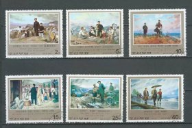 朝鲜邮票1976年 金日成的革命活动 6全 盖销 随机顺戳