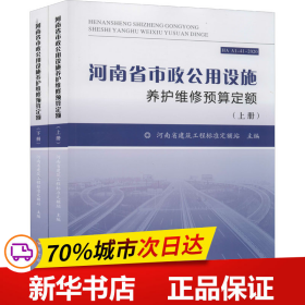 河南省市政公用设施养护维修预算定额