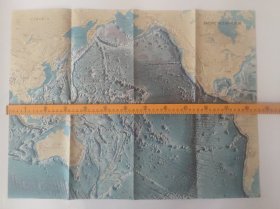 National Geographic国家地理杂志地图系列之1969年10月 Pacific Ocean 太平洋海底地形图