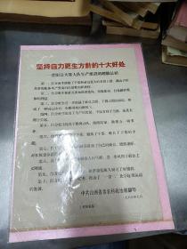 1965年山西省昔阳县大寨大队生产建设的经验总结“张贴布告”一张