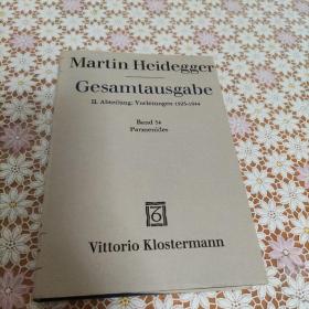 Martin Heidegger Gesamtausgabe Band 54巻 Parmenides