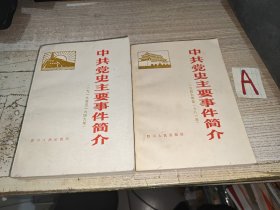 中共党史主要事件简介（1919---1949）（1949----1981），两册