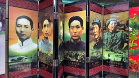 2种封面的 6组屏风桌面小屏风仿古漆器主席双面事礼品客厅摆件(新疆西藏青海不包邮)要哪个发图片备注