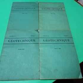 GEOTECHNIQUE 1983年第1-4期全年 岩土技术杂志 外文原版期刊