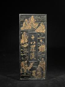 正宗徽州十八罗汉墨块，重约665g，23.8×9.8×2cm，9m