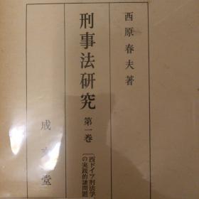 日文，刑事法研究1-2，西德刑法学实践问题，西原春夫等