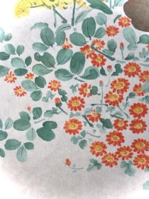 日本回流画作水彩花卉，框很有特色