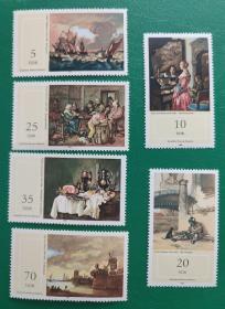 德国邮票 东德 1982年馆藏名画 6全新