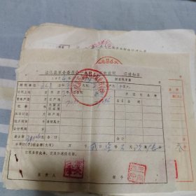 1966年-1974年农业税征收通知单 10 份（一个生产队的）