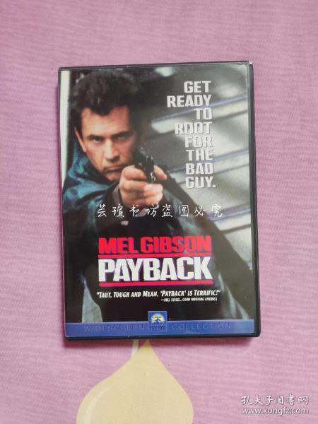 PAYBACK  危险人物【又译：起尾注、欲海情仇】（DVD，美国原版，收藏品，英语发音，没有中字，梅尔·吉布森、格雷格·亨利、刘玉玲领衔主演，片长101分钟，光碟经过测试，正常播放。）注：因光碟具有可复制性，所以搞清楚下单，售后不退。