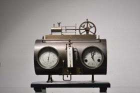 十九世纪 法国 铜汽轮机座钟 长42厘米 宽25厘米 高42厘米