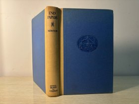 （91年前古旧书，限印签名版）End Papers: Literary Recreations 纽顿《蝴蝶页——文艺随笔集》，，附影印兰姆手稿，《藏书之爱》中的一本，限印1351本，作者签名题识，精装毛边本，纸张非常好，有质感，1933年老版书，重超1公斤