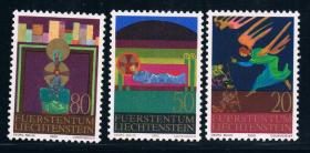列支敦士登邮票1980年圣诞节 新 3全 影写版