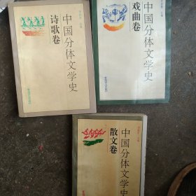 中国分体文学史 诗歌卷 散文卷 戏曲卷3本合售如图