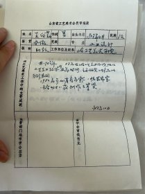 山东工艺美术学院丁永源教授藏山东省工艺美术会员申报表（王少珺教授、王智教授、王向勤教授）